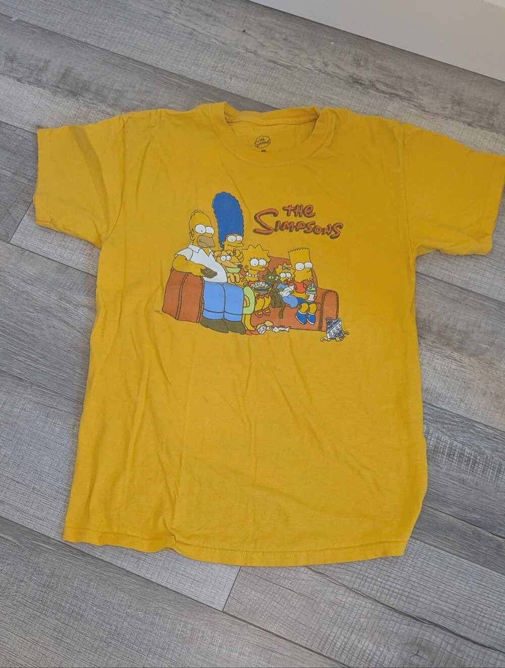 The Simpsons Yellow Couch Gag Graphic Tee Size M